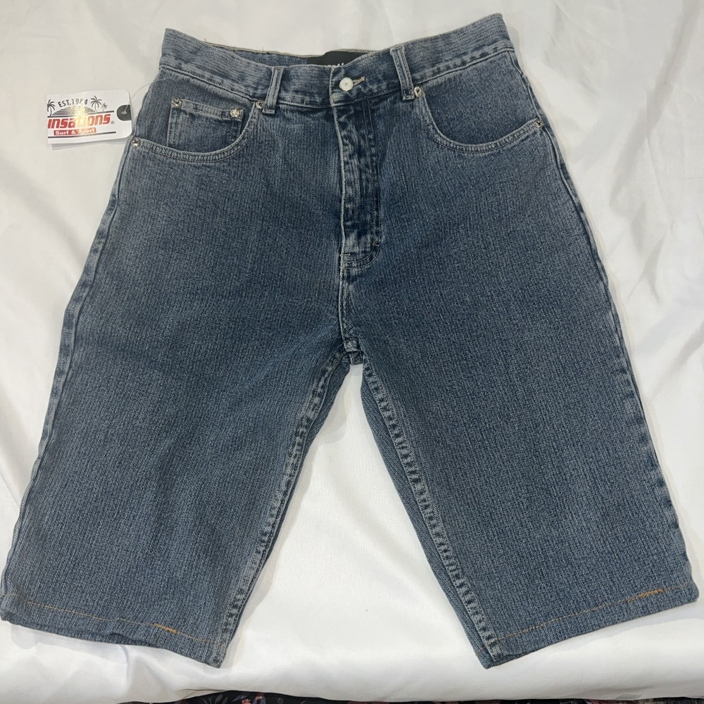 Sunsations Denim Skinny Shorts NWT 30 Waist Unisex‎